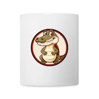 Krokodil Bunt Kawaii Cartoon Charakter Haustier - Tasse - Weiß - Vorne
