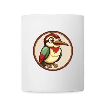 Bienenfresser Bunte Kawaii Cartoon Figur Haustier - Tasse - Weiß - Vorne