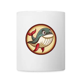 Blue whale Colorful Kawaii Cartoon Character Pet - Mug - white - Front