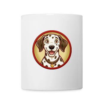Dalmatiner Hund Bunt Kawaii Cartoon Clipart Haustier - Tasse - Weiß - Vorne