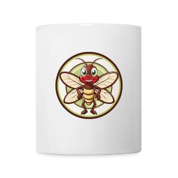 Libelle Bunte Kawaii Cartoon Figur Haustier - Tasse - Weiß - Vorne