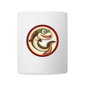 Eel Colorful Kawaii Cartoon Character Clipart Pet - Mug - white - Front