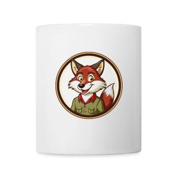 Fuchs Bunte Kawaii Cartoon Figur Clipart Haustier - Tasse - Weiß - Vorne