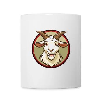 Goat Colorful Kawaii Cartoon Character Clipart Pet - Mug - white - Front