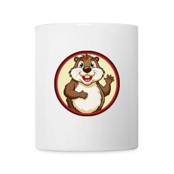 Gopher Bunte Kawaii Cartoon Figur Clipart - Tasse - Weiß - Vorne