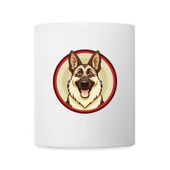 German Shepherd Dog Kawaii Cartoon Character Pet - Mug - white - Front