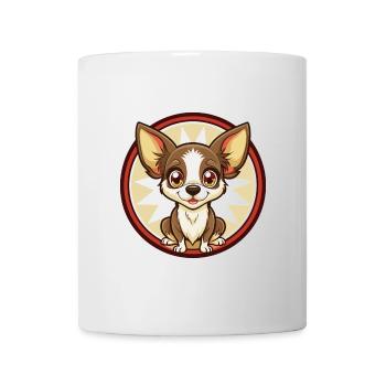 Chihuahua Dog Colorful Kawaii Cartoon Clipart Pet - Mug - white - Front