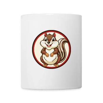 Chipmunk Colorful Kawaii Cartoon Character Clipart - Mug - white - Front