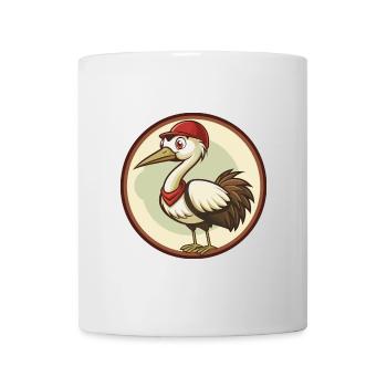 grue coloré kawaii dessin animé personnage clipart - Mug blanc - blanc - Devant