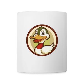 Ente Bunte Kawaii Cartoon Figur Clipart Haustier - Tasse - Weiß - Vorne