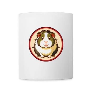 Cochon d’Inde Coloré Kawaii Dessin animé Personnage Animal de compagnie - Mug blanc - blanc - Devant
