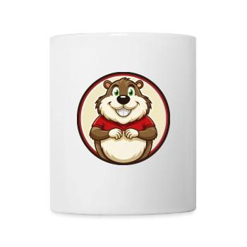 Murmeltier Bunte Kawaii Cartoon Figur Haustier - Tasse - Weiß - Vorne