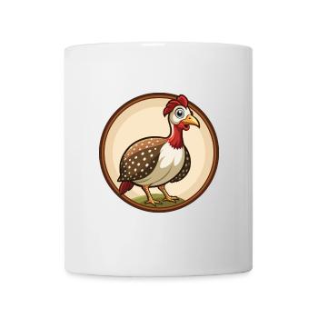 pintade coloré Kawaii dessin animé personnage animal de compagnie - Mug blanc - blanc - Devant