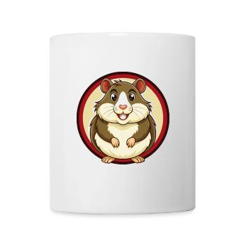 Hamster Bunte Kawaii Cartoon Figur Clipart - Tasse - Weiß - Vorne