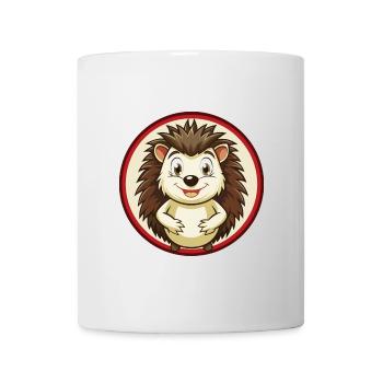 Igel Bunte Kawaii Cartoon Figur Clipart - Tasse - Weiß - Vorne