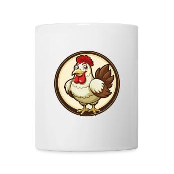 Poule coloré Kawaii dessin animé personnage Clipart Animal de compagnie - Mug blanc - blanc - Devant