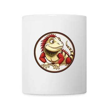 Iguana Colorful Kawaii Cartoon Character Clipart - Mug - white - Front