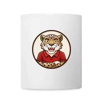 Jaguar Colorful Kawaii Cartoon Character Clipart - Mug - white - Front