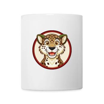 guépard coloré kawaii dessin animé personnage clipart - Mug blanc - blanc - Devant