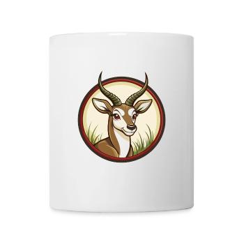 Impala Bunte Kawaii Cartoon Figur Clipart - Tasse - Weiß - Vorne