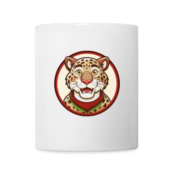 Leopard Colorful Kawaii Cartoon Character Clipart - Mug - white - Front