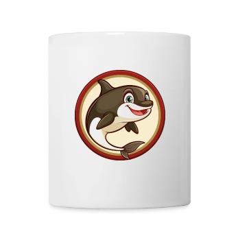 Orca Colorful Kawaii Cartoon Character Clipart Pet - Mug - white - Front