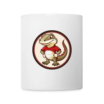 Lizard Colorful Kawaii Cartoon Character Clipart - Mug - white - Front