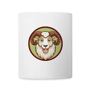 Ram Bunte Kawaii Cartoon Figur Clipart Haustier - Tasse - Weiß - Vorne