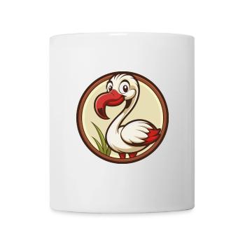 Flamingo Colorful Kawaii Cartoon Character Clipart - Mug - white - Front