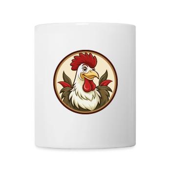 Hahn Bunte Kawaii Cartoon Figur Clipart - Tasse - Weiß - Vorne