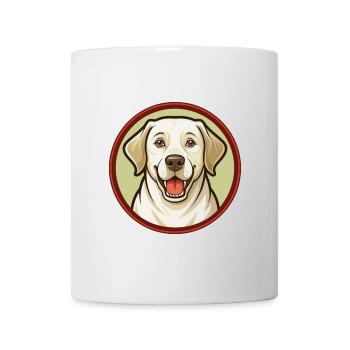 Labrador Retriever Hund Kawaii Zeichentrickfigur - Tasse - Weiß - Vorne
