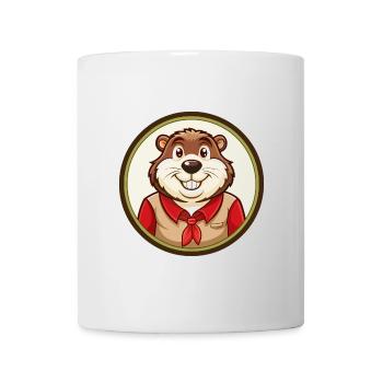 Murmeltier Bunte Kawaii Cartoon Figur Clipart - Tasse - Weiß - Vorne