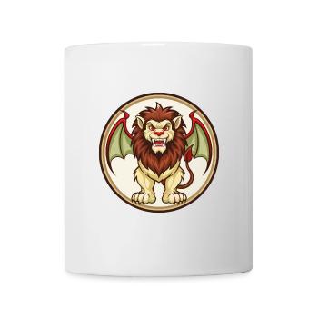 Manticore Coloré Kawaii Dessin Animé Personnage Animal de compagnie - Mug blanc - blanc - Devant