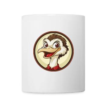 Strauß Bunte Kawaii Cartoon Figur Clipart - Tasse - Weiß - Vorne