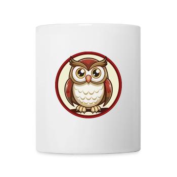 Owl Colorful Kawaii Cartoon Character Clipart Pet - Mug - white - Front