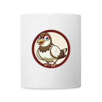 Taube Bunte Kawaii Cartoon Figur Clipart - Tasse - Weiß - Vorne