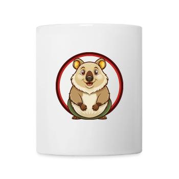 Quokka Colorful Kawaii Cartoon Character Clipart - Mug - white - Front