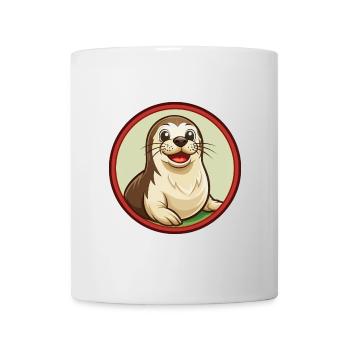 Siegel Bunte Kawaii Cartoon Figur Clipart Haustier - Tasse - Weiß - Vorne