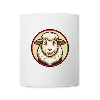 Sheep Colorful Kawaii Cartoon Character Clipart - Mug - white - Front