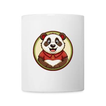 Panda Bunte Kawaii Cartoon Figur Clipart - Tasse - Weiß - Vorne