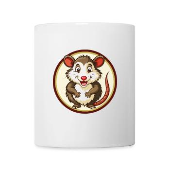 opossum coloré kawaii dessin animé personnage clipart - Mug blanc - blanc - Devant