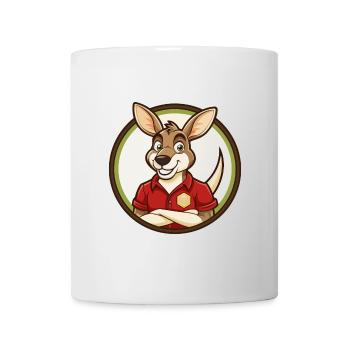 Kangaroo Colorful Kawaii Cartoon Character Clipart - Mug - white - Front