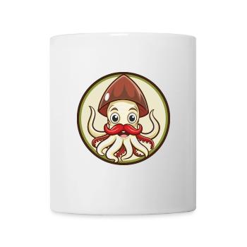 Squid Colorful Kawaii Cartoon Character Clipart - Mug - white - Front
