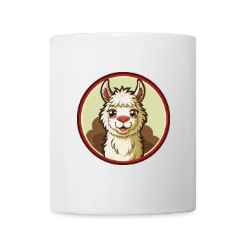 Llama Colorful Kawaii Cartoon Character Clipart - Mug - white - Front