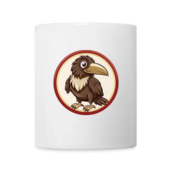 Rabe Bunte Kawaii Cartoon Figur Clipart - Tasse - Weiß - Vorne