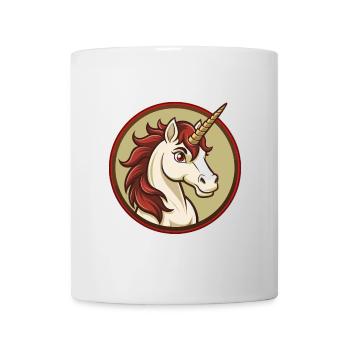 Licorne coloré Kawaii Dessin animé Personnage Clipart - Mug blanc - blanc - Devant
