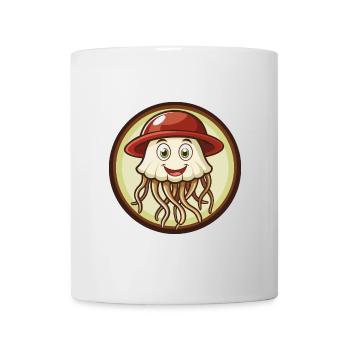 Méduse Coloré Kawaii Dessin Animé Personnage Animal de compagnie - Mug blanc - blanc - Devant
