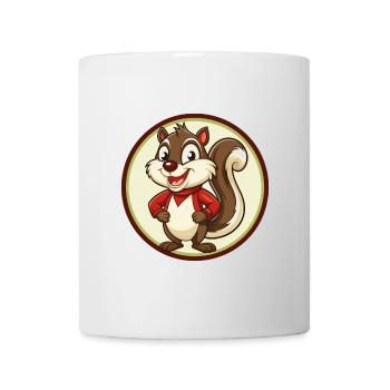 Eichhörnchen Bunte Kawaii Cartoon Figur Clipart - Tasse - Weiß - Vorne