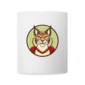 Luchs Bunt Kawaii Cartoon Figur Clipart Haustier - Tasse - Weiß - Vorne