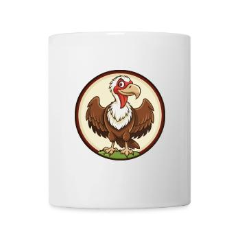 Vulture Coloré Kawaii Dessin Animé Personnage Clipart - Mug blanc - blanc - Devant